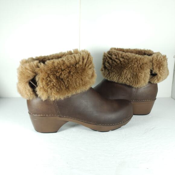 Dansko Women's Stormy EU38 US 7-7.5 Brown Leather Shearling Lined Winter Boots - Picture 7 of 16
